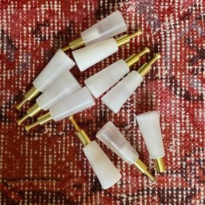 CB2 Alabaster Stone Knobs set of 10